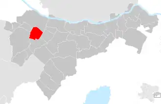 Lage der Gemeinde Rauchenwarth im Bezirk Bruck an der Leitha (anklickbare Karte)