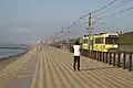 Nördlich der Station Raversijde-Domein Raversijde, im Hintergrund Oostende