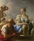 Rebecca am Brunnen, 1708/1713, Öl auf Leinwand, 127,3&nbsp;cm × 104,5&nbsp;cm, National Gallery, London