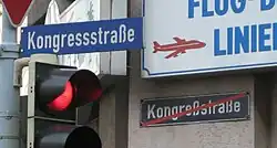 Straßenschild nach der Rechtschreibreform