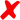 Rotes X oder Kreuzchensymbol für nein