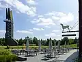 Blick vom Regionalpark-portal zum Regionalpark-Turm
