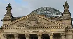 Schriftzug am Berliner Reichstag