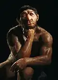 Neandertaler in der Dauerausstellung Paläolithikum