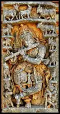 Flöte spielender Gott Krishna
