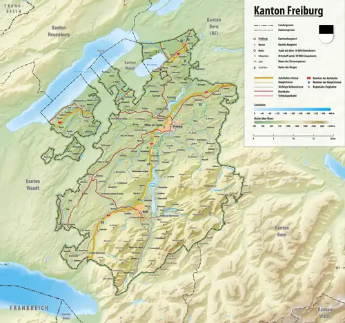 Karte des Kantons