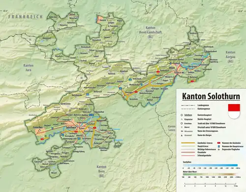 Karte des Kantons