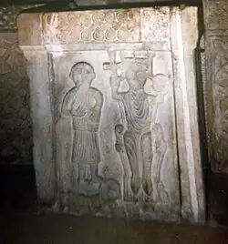 Relief, vermutlich König Petar Krešimir IV. darstellend