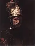 Kreis des Rembrandt van Rijn: Der Mann mit dem Goldhelm.