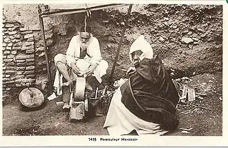 Jüdischer Scherenschleifer in Marokko, zwischen 1900 und 1920