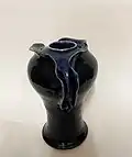 Renate Fuhry, Vase mit plastischer Montage, Keramik, glasiert, 1975