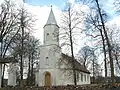 Renda: Evangelisch-lutherische Kirche, von 1750 bis 1786 erbaut, Glockenturm von 1887