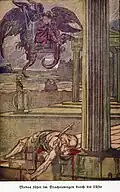 Medea fährt im Drachenwagen