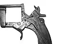 Revolver 29 mit geöffnetem Handgriff und gespanntem Hahn