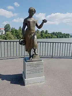 Bronzeskulptur «Judith» von Eduard Spörri, 1980, nach einer Figur aus dem Roman «Der grüne Heinrich»