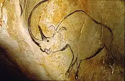 Wollnashorn mit zwei Hörnern