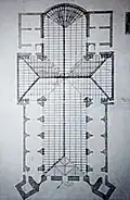 Basilika Oradea Grundrissplan von Ricca