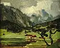 Gemälde von Richard Kaiser, Spätsommer am Lautersee, 1927