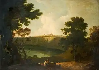 Richard Wilson: Albaner See und Castel Gandolfo (um 1770)