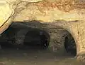 Riedels Sandhöhle, hier wurde Anfang des 20. Jahrhunderts Sand zur Glasherstellung gewonnen
