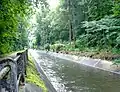 Kanalbett des Riehenteichs in den Langen Erlen