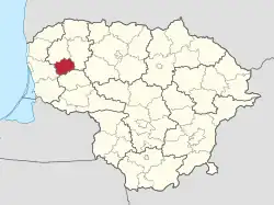 Lagekarte von Rietavo savivaldybė