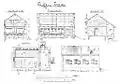 Entwurfszeichnung der Rifflerhütte von Johann Stüdl