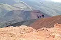 Wanderer in den Lavafeldern