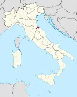 Lage innerhalb Italiens