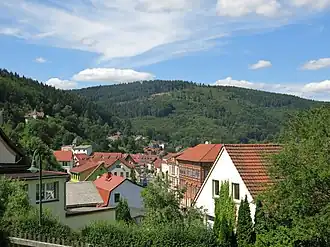 Blick aus Ruhla nach Norden zum Ringberg