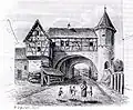 Das Rinnentor auf einem Aquarell von 1850