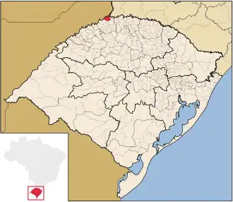 Lage von Derrubadas in Rio Grande do Sul