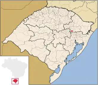 Lage von Garibaldi in Rio Grande do Sul