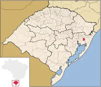 Lage von Glorinha in Rio Grande do Sul