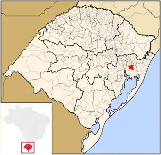 Lage von Gravatai in Rio Grande do Sul