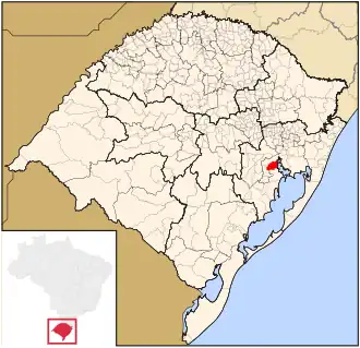 Lage von Guaíba in Rio Grande do Sul
