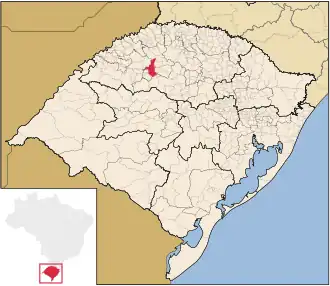 Lage von Ijuí im Bundesstaat Rio Grande