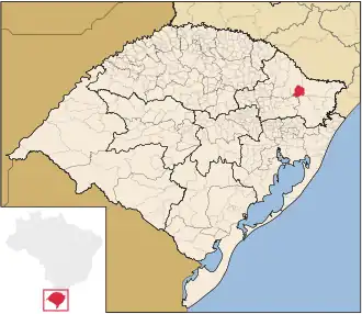 Lage von Monte Alegre dos Campos in Rio Grande do Sul