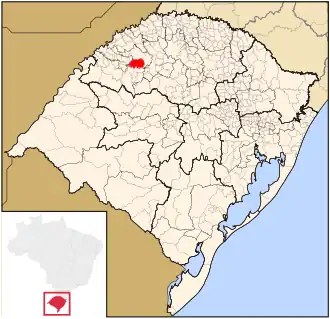 Lage von Santo Ângelo in Rio Grande do Sul
