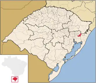Lage von Taquara in Rio Grande do Sul