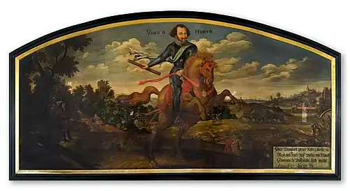 Gemälde „Ritter Markwart von Pentz“ Das Bild gehört der Stadt und wurde durch Spenden 2016 restauriert.