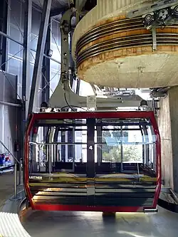 Seilbahnkabine des Unternehmens Leitner