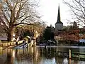 River Darent in Eynsford, Kent, 26. Dez. 2013