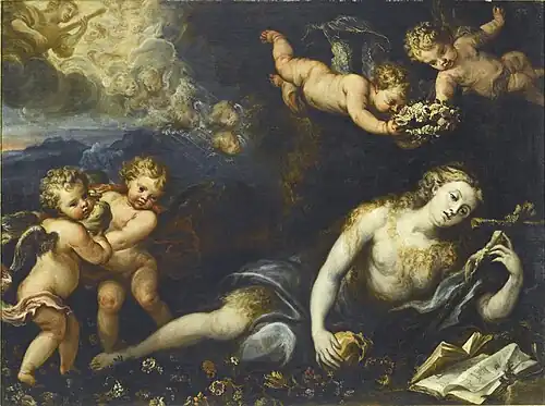 Büßende Magdalena, 125 × 168 cm, Privatsammlung