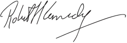 Robert Kennedys Unterschrift