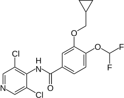 Struktur von Roflumilast