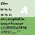 Schrift Choc, 1955
