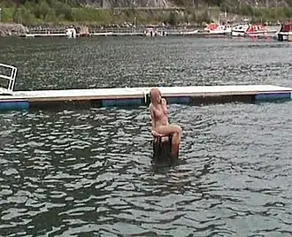 Die Meerjungfrau im Hafen empfängt die Besucher