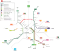 FL-Linien und U-Bahn-Netz in Rom (2020)