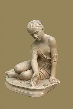 Die Knöchelspielerin, in Berlin im November 1806 requiriert und am 7. August 1815 an die preußischen Kommissäre restituiert